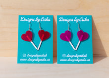 Load image into Gallery viewer, Pink Heart Lollipop Dangles