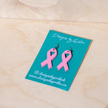 Load image into Gallery viewer, Pink Ribbon Earrings