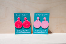 Load image into Gallery viewer, 2 Tier Flamingo Earrings