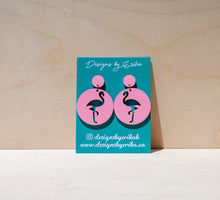 Load image into Gallery viewer, 2 Tier Flamingo Silhouette Studs