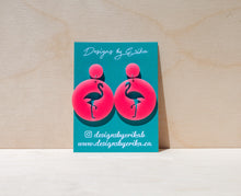 Load image into Gallery viewer, 2 Tier Flamingo Silhouette Studs