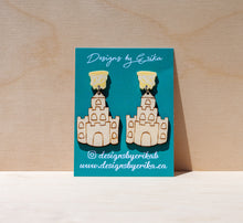 Load image into Gallery viewer, 2 Tier Sandcastle Earrings