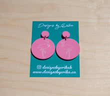 Load image into Gallery viewer, 2 Tier Flamingo Earrings