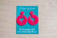 Load image into Gallery viewer, 2 Tier Flamingo Silhouette Studs