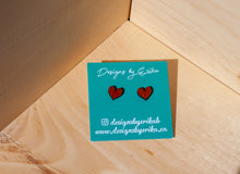Load image into Gallery viewer, Wooden Heart Studs