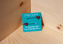 Load image into Gallery viewer, Set of 2 Heart Bobby Pins