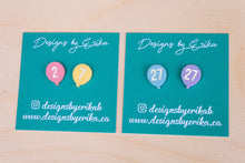 Load image into Gallery viewer, Birthday Balloon Studs