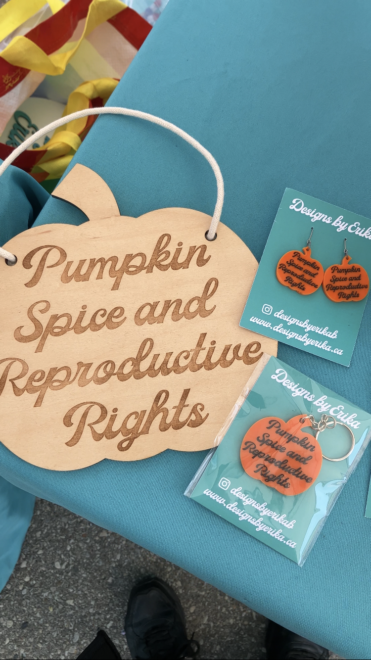 Pumpkin Spice and Reproductive Rights Keychain