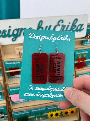 Admit One Ticket Dangles