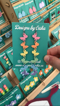 Load image into Gallery viewer, 6 Tier Rainbow Butterfly Dangles