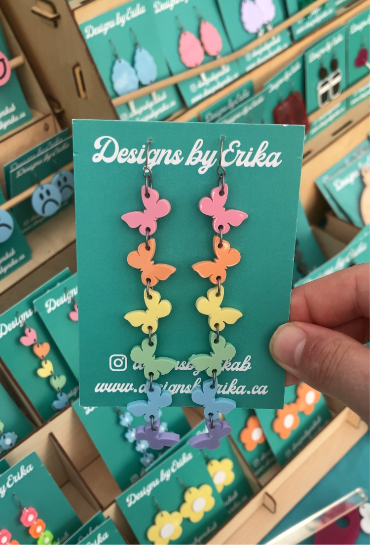 6 Tier Rainbow Butterfly Dangles