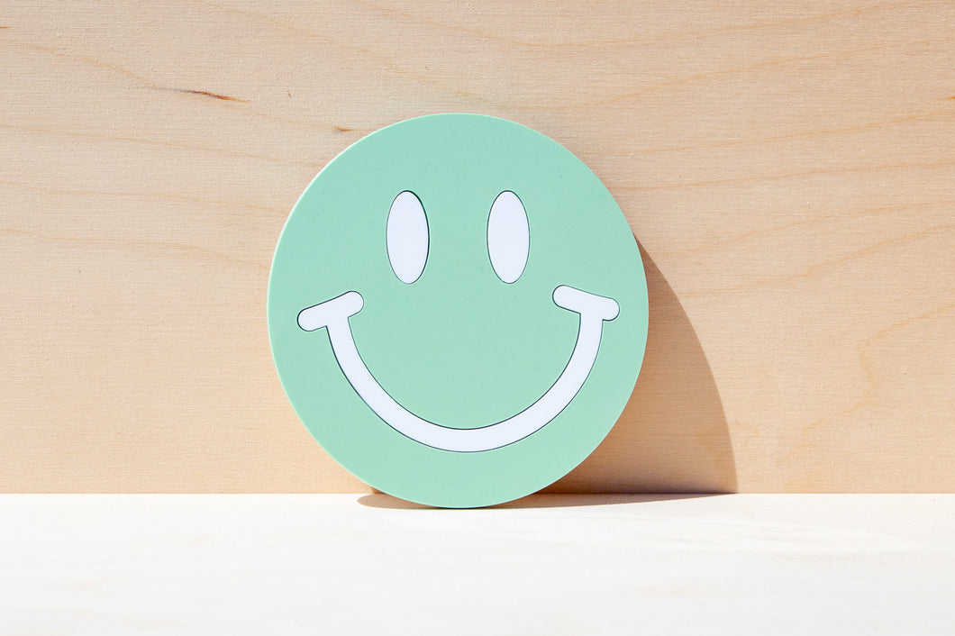 Pastel Smiley Face Coasters