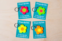 Load image into Gallery viewer, Neon Daisy Keychain