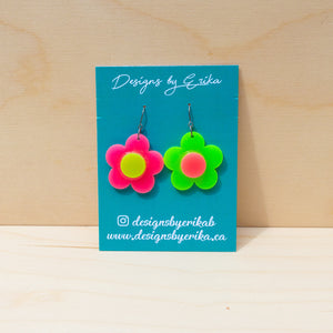 Neon Daisy earrings