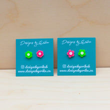Load image into Gallery viewer, Neon Daisy Studs