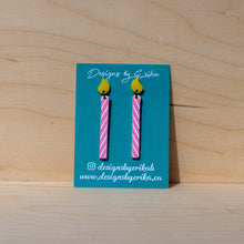 Load image into Gallery viewer, 2 Tier birthday candle studs