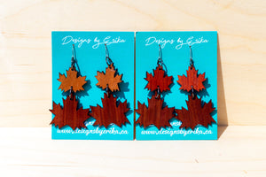2 Tier Maple Leaf Dangles