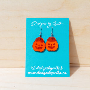 Pumpkin Pail Earrings