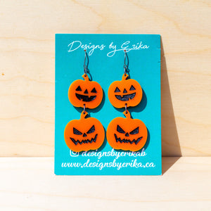 2 Tier Pumpkin Earrings