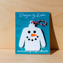 Load image into Gallery viewer, Snowman Sweater Ornament