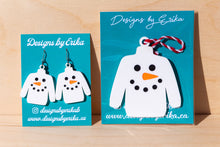 Load image into Gallery viewer, Snowman Sweater Earrings