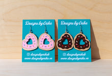 Load image into Gallery viewer, Heart Donut Dangles