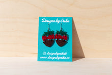 Load image into Gallery viewer, Chocolate Covered Strawberry Dangles