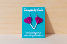 Load image into Gallery viewer, Pink Heart Lollipop Dangles