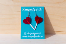 Load image into Gallery viewer, Red Heart Lollipop Dangles