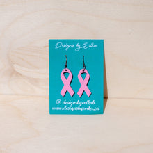 Load image into Gallery viewer, Pink Ribbon Earrings