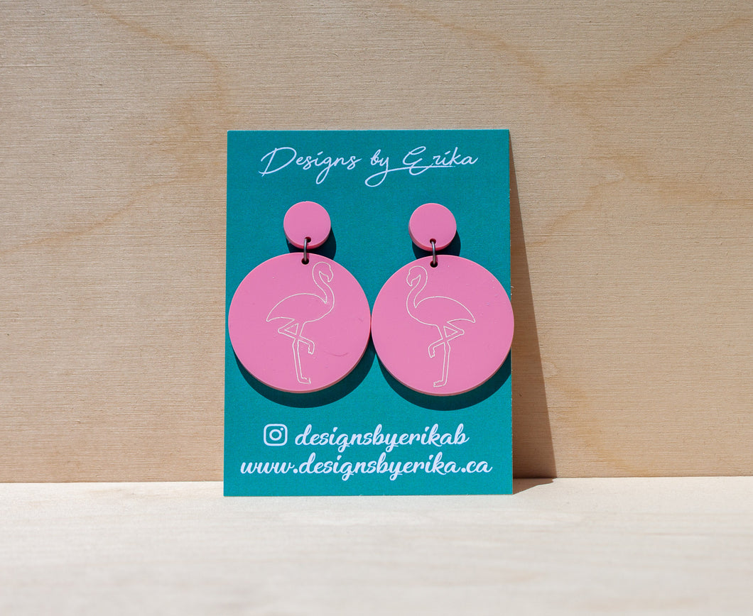 2 Tier Flamingo Earrings