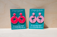 Load image into Gallery viewer, 2 Tier Flamingo Silhouette Studs