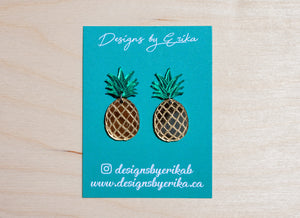 Shiny Pineapple Earrings