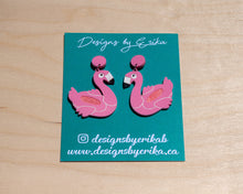 Load image into Gallery viewer, Flamingo Floaty Studs