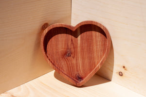 Medium Wooden Heart Dish