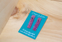 Load image into Gallery viewer, 2 Tier Pink Glitter Studs