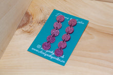 Load image into Gallery viewer, 5 Tier Pink Glitter Studs
